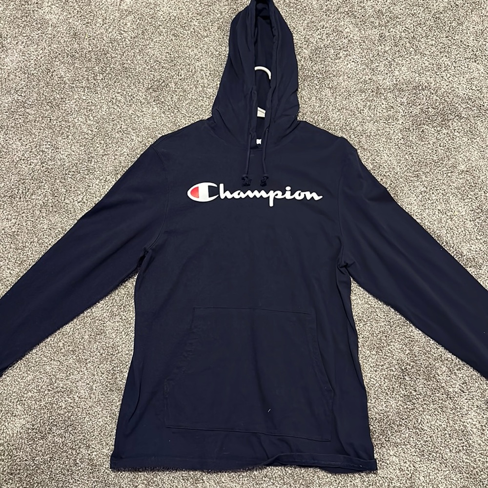 MEDIUM CHAMPION HOODIE - CLEAN, NEW, AND COMFORTABLE